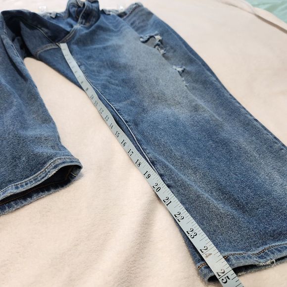 Lane Bryant Crop Jeans Size 24 Girlfriend Crop Jeans Mid Rise Blue B7 - Picture 5 of 11
